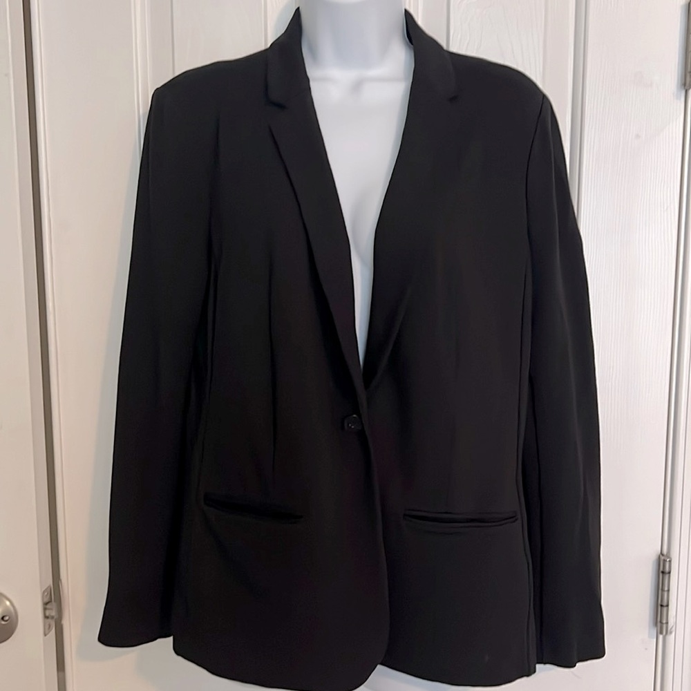 Calvin Klein Basic Black Blazer W/Stretch-Size Me… - image 1